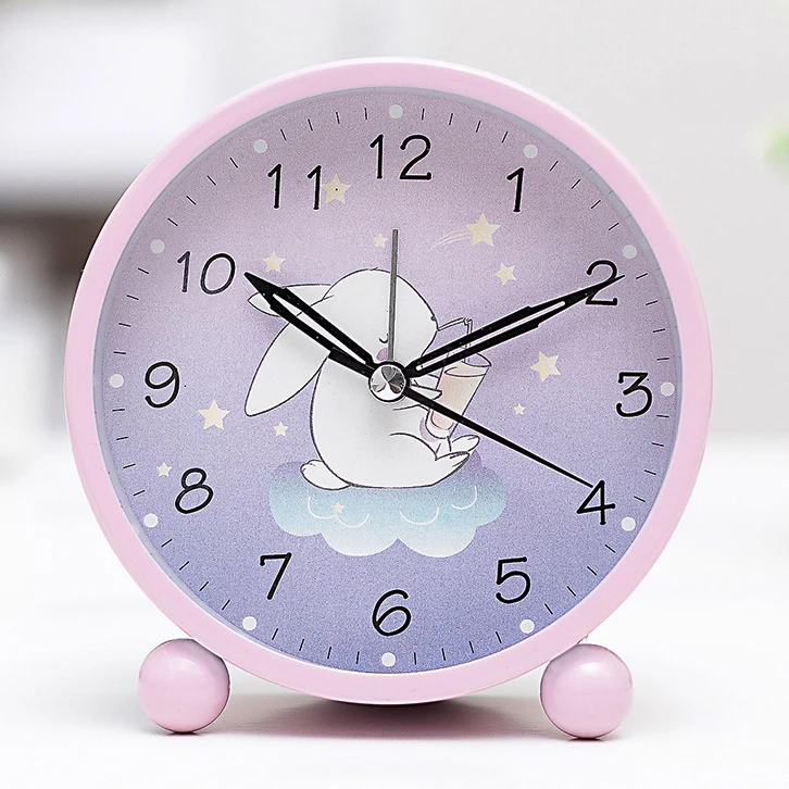 С кроликом из мультфильма милые будильник светильник простой Электронный