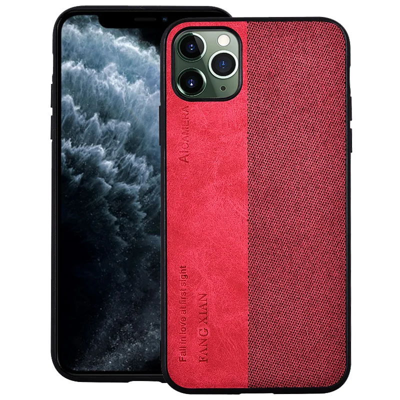 Роскошные Чехлы для iPhone 11 Pro Max 5 8 'ɶ 1'' 6 ''Обложка ткань + ПУ кожа