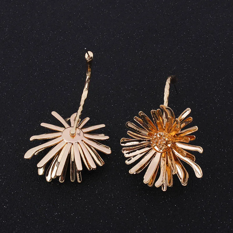 Unew европейские и американские преувеличенные металлические серьги с большим