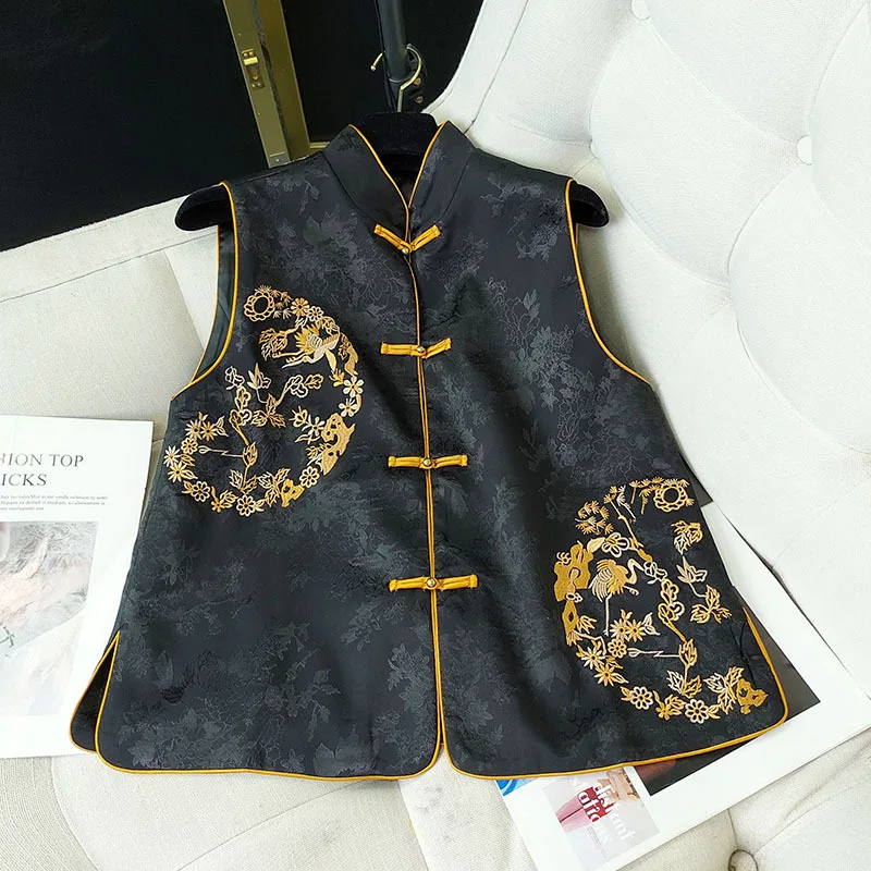 Китайская одежда этнический жилет винтажный с вышивкой | Тематическая и униформа