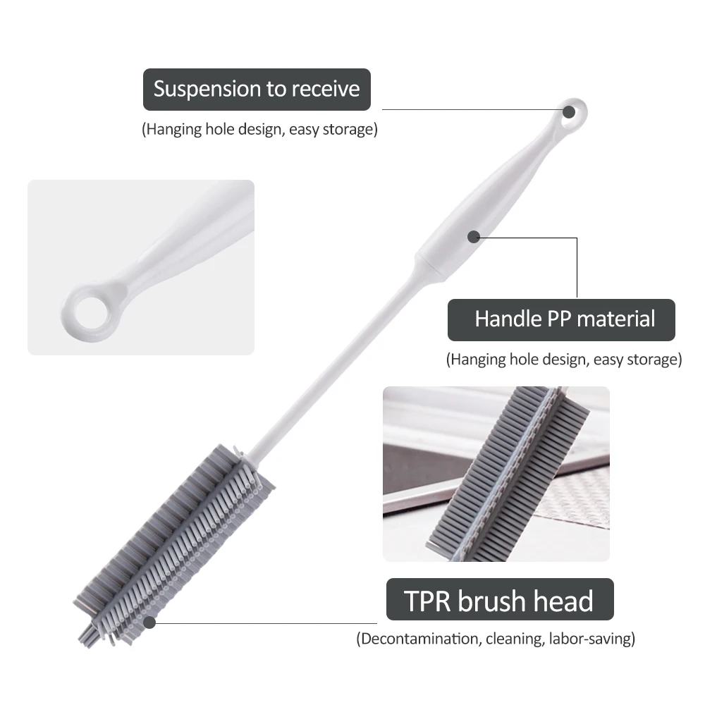 Силиконовая щетка с длинной ручкой для мытья посуды | Дом и сад