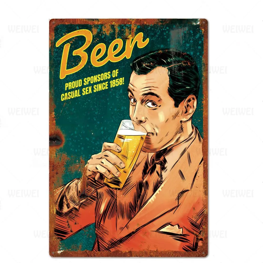 Пивные металлические жестяные знаки винтажный кухонный домашний декор потертый