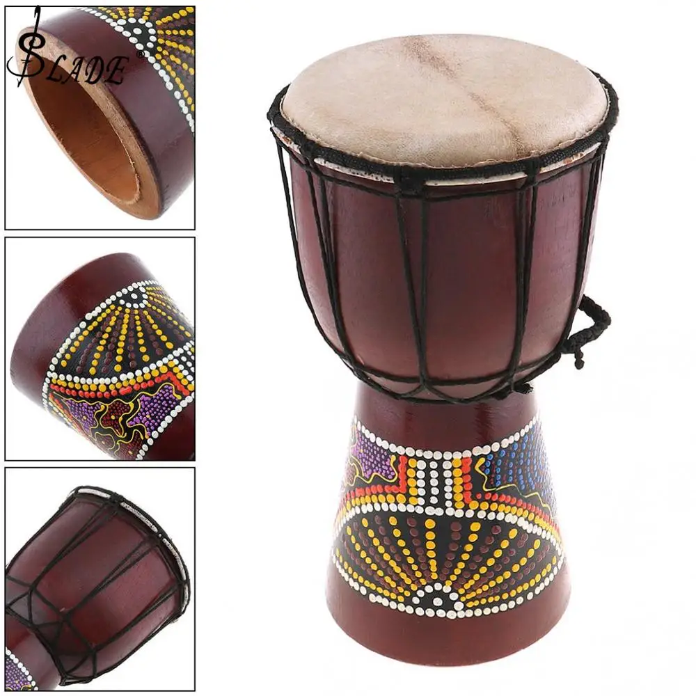 Slade 6 дюймовый профессиональный африканская Djembe барабан Классическая картина