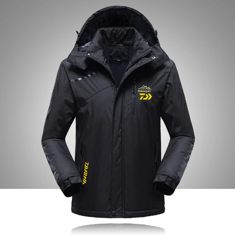 

Daiwa New Autumn Winter Fishing Jacket Men Detachable Waterproof Plus Velvet Clothes Thick Warm Cycling Hiking Fishing Clothing