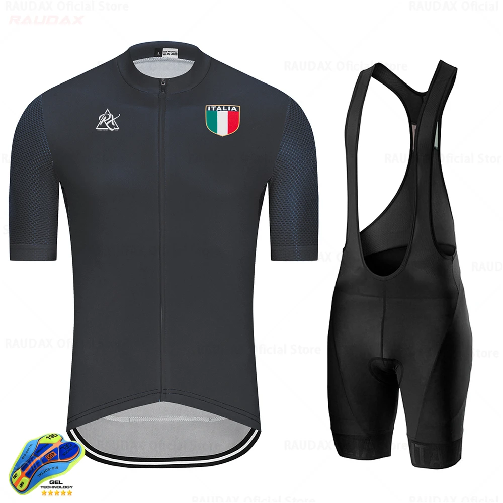 

Tour De ITALIA Men Cycling Jersey Set Short Sleeves Clothing Suit Quick-drying Summer Outdoor Sportswear Maillot Ciclismo Hombre