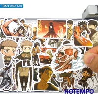 50pcs attack on titan style anime matte decals stickers pack for diy stationery phone laptop suitcase skateboard cartoon sticker