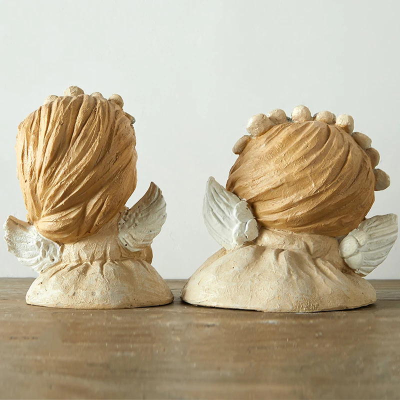 

[MGT]Nordic creative angel resin statue decoration home living room room decoration crafts cute girl modeling gift
