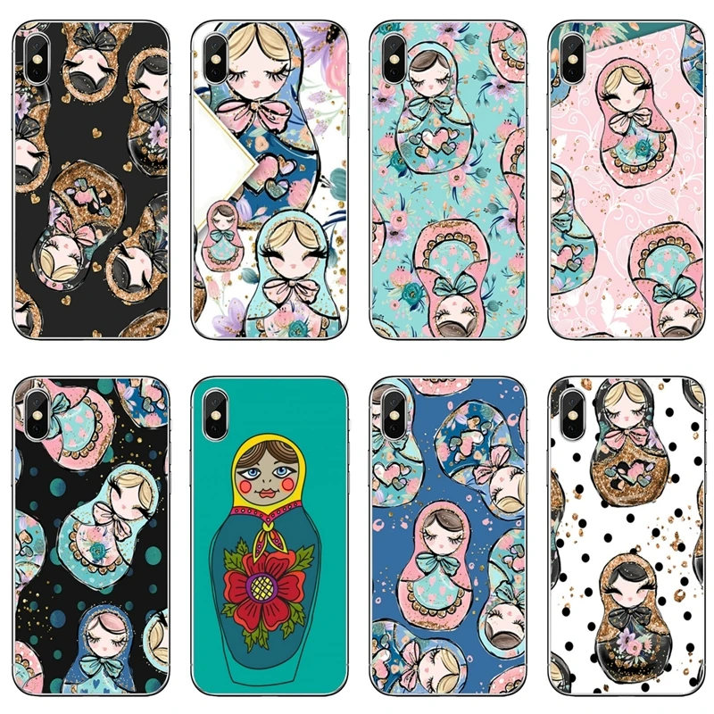 Русская матрешка куклы аксессуары чехол для телефона iPhone 12 11 Pro Max XS XR X 8 7 Plus 6 6S 5 5S SE