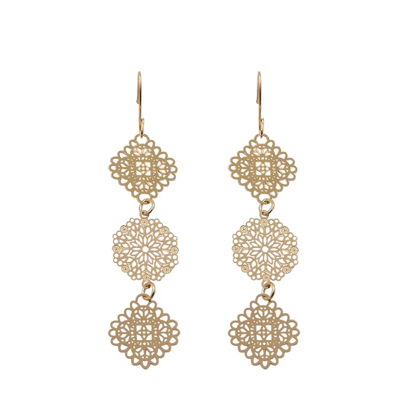 Gold earrings STRATHSPEY Роскошные винтажные кисточкой Античное золото большие перламутровые серьги из горного хрусталя Bijoux boucles d'oreuilles Европа индийский благородный стиль - Окраска металла: Gold earrings
