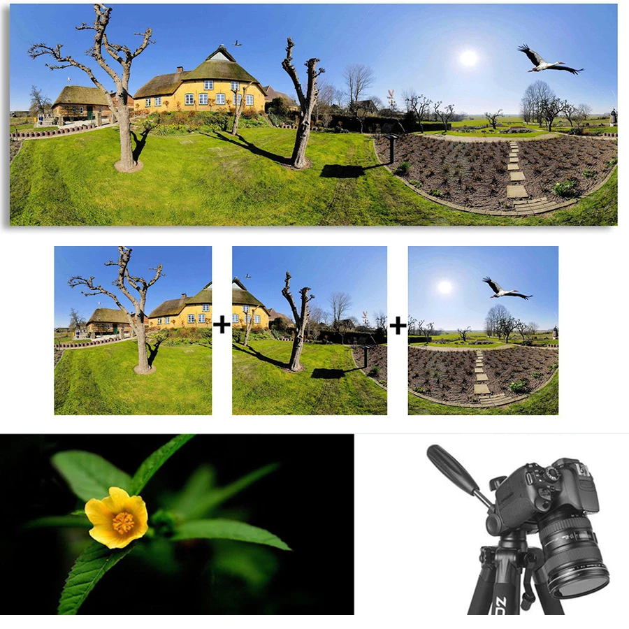 

Tripod Monopod Heavy Duty Stand with 360 Panoramic Ball Head for Camera Phone Portable Aluminum Adjustable Tripod for Camera