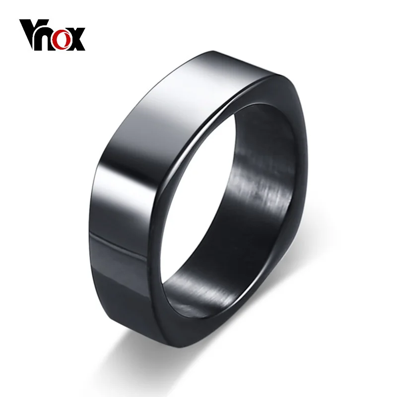 Мужское кольцо из нержавеющей стали 7 мм|men ring|gold colorblack silver |