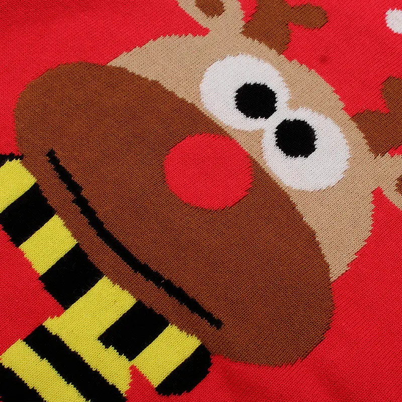 

Sweater with Deer for Girl High Fashion New Winter Cartoon Baby Girls Christmas Sweater Children Pullover Knitting Clothes Kids