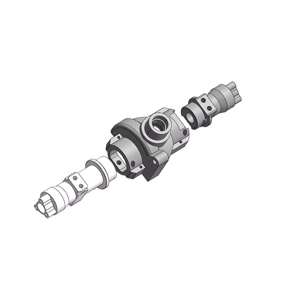 Алюминиевый портальный центральный корпус коробки передач для Redcat Gen8 1/10 RC Гусеничный автомобиль RER11405