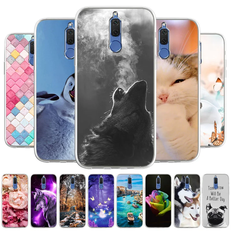 

Honor 9i Case Phone Cover Silicone TPU Soft Back Cover For Huawei Mate 10 Lite Nova2i G10 Maimang 6 Coque Painted Cover Bumper