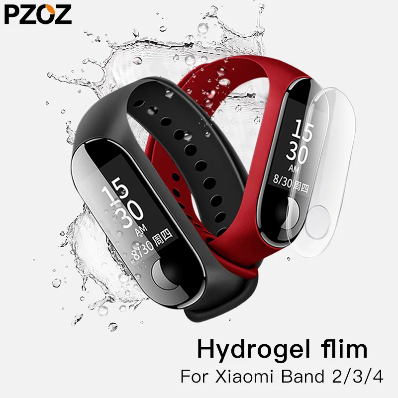 PZOZ Гидрогелевая пленка для Xiaomi Mi Band 4 3 2, умный браслет на весь экран, Защитная пленка для Xiaomi Mi Band 3 2 HD, изогнутая пленка