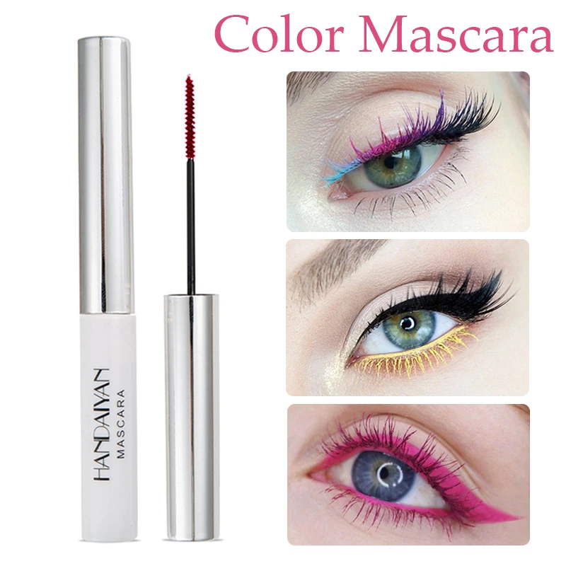 Цветная тушь для ресниц водостойкая быстросохнущая завивки удлинения макияжа