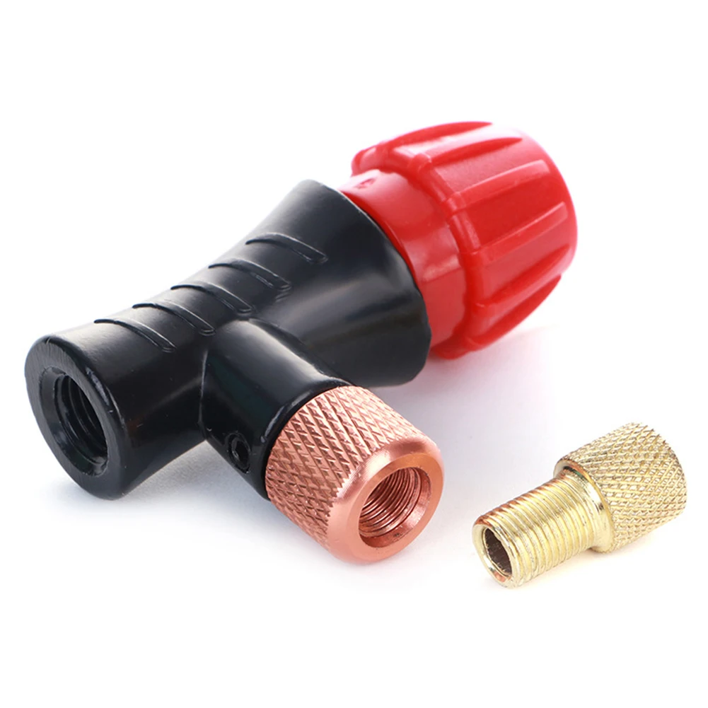 

CO2 Bike Inflator Portable Presta Schrader Valve Head Compatible Bicycle Tire Pump Road MTB Fit Any Threaded Cartridges