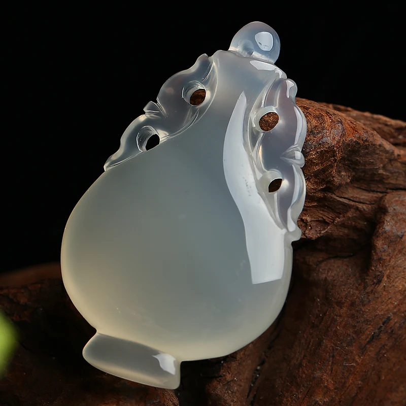 Аутентичные Природный оригинальный нефрита миелина подвеска в виде вазы модные