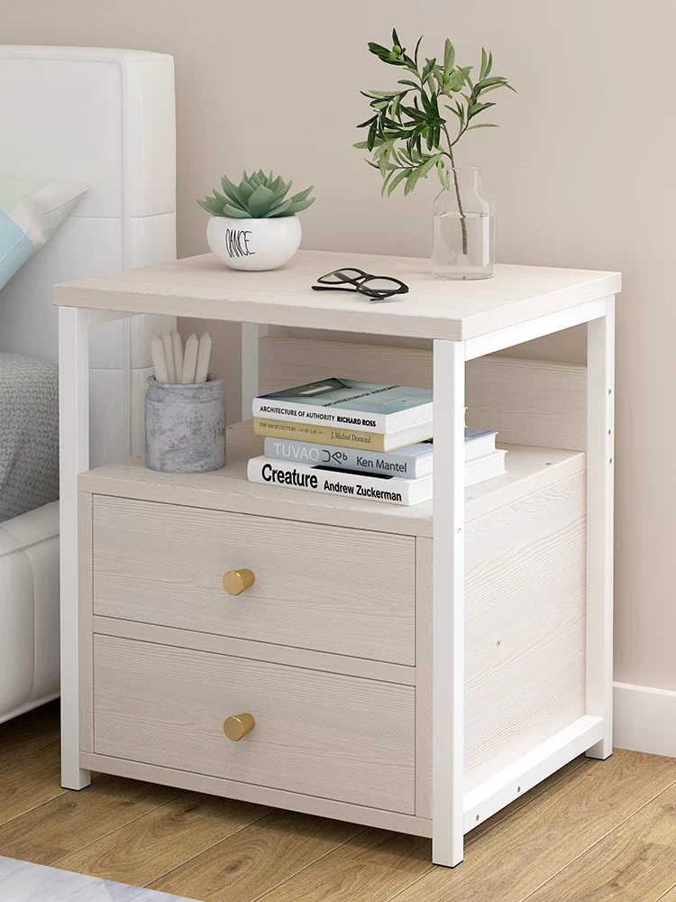 

Modern Light Luxury Bedside Cabinet Mini Shelf Multifunctional Nordic Bedroom Bedside Cabinet Large Capacity Drawer Storage