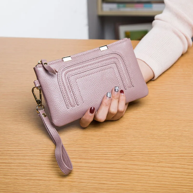 Модные женские кошельки из натуральной кожи для отдыха воловьей на молнии