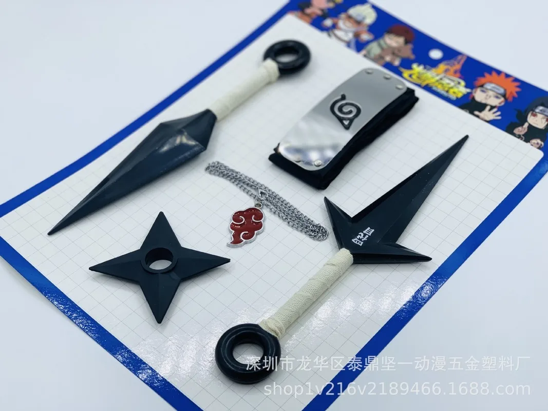 Высокое качество аниме Наруто Konoha Ninja Kakashi косплей реквизит Kunai ножи оружие броня