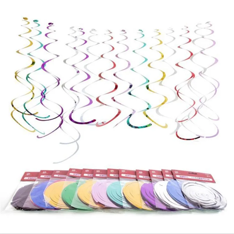 

6pc/pack Wedding Decoration Wedding Love Heart Ceiling Hanging Spiral Garland Home Decora DIY Party Ornaments Wedding Supplies-S