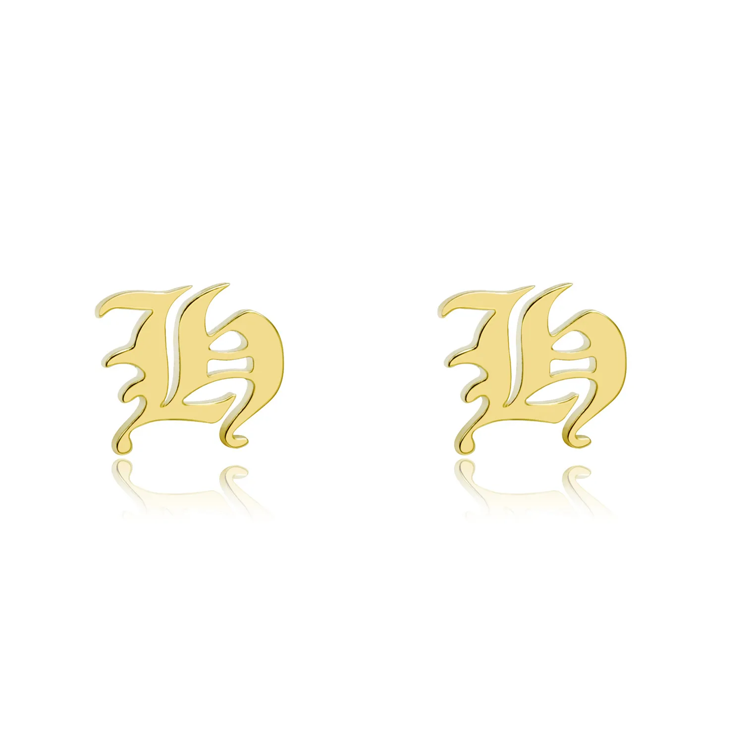 Персонализированные старинные английские серьги-гвоздики серьги из нержавеющей