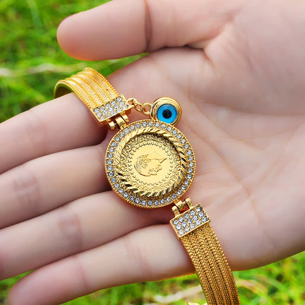 Романтический свадебный Оман браслеты с подвесками в форме монет Свадебные