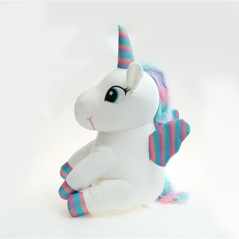 45 см милые радужные крылья плюшевые игрушечные единороги мягкий игрушечный Единорог Мягкие Животные Кукла пушистые волосы игрушечная лошадь девушки подарок на день Святого Валентина
