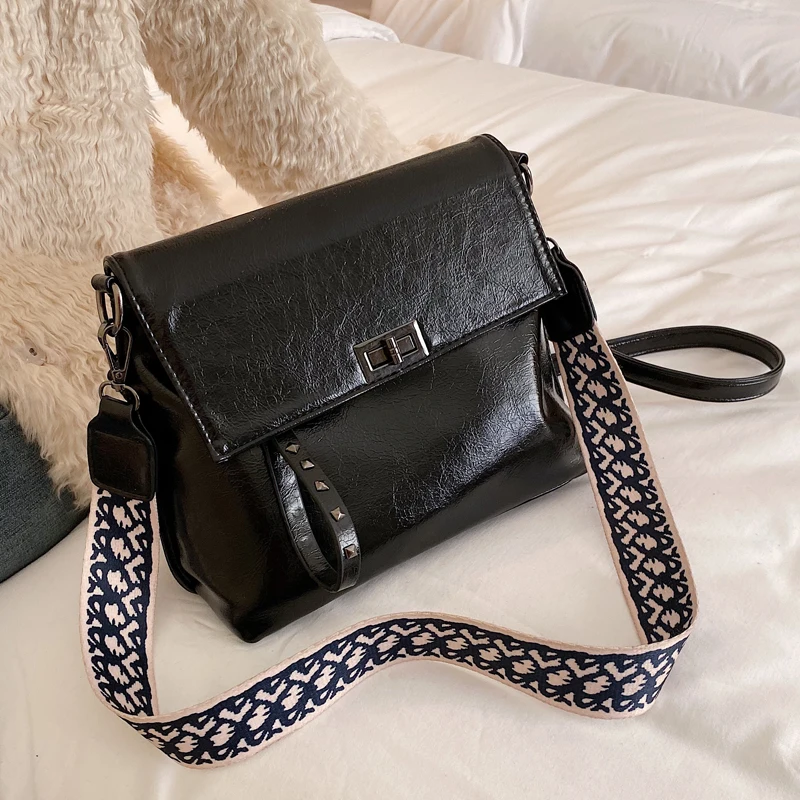 Сумка-мессенджер через плечо высокого качества с эффектом воска женские сумки 2020