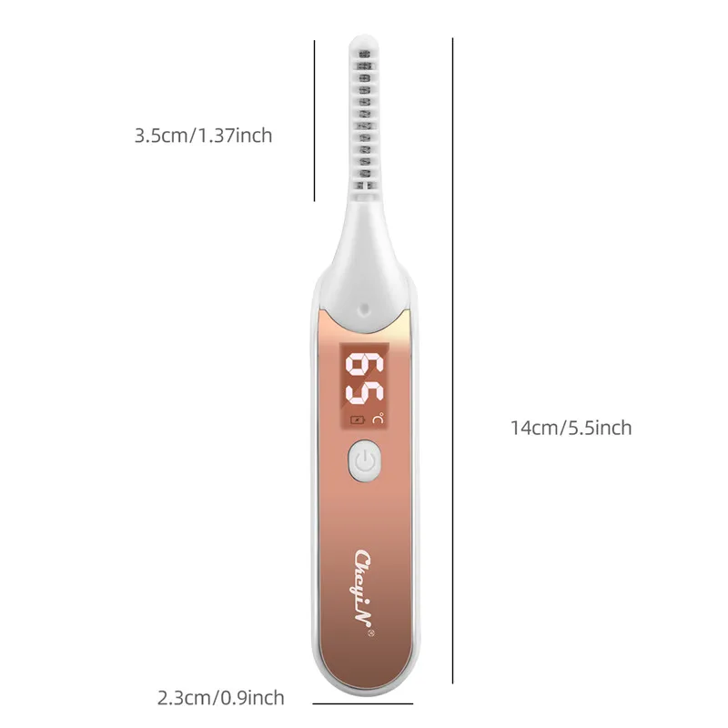 

Fast Heating Electric Eyelash Curler Temperature Adjustable Eyelash Curling Roller Natural Make Up Lashes Curl Pen LED Display