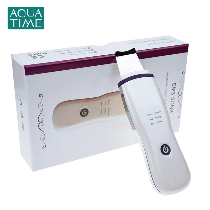 Скрабер ультразвуковой для кожи лица лопатка удаления акне устройство лифтинга