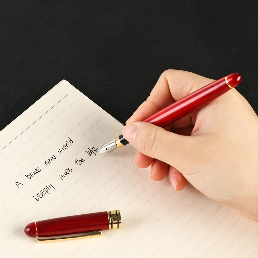 1 шт. Деревянные гладкие перьевые ручки металлическая ручка с зажимом для
