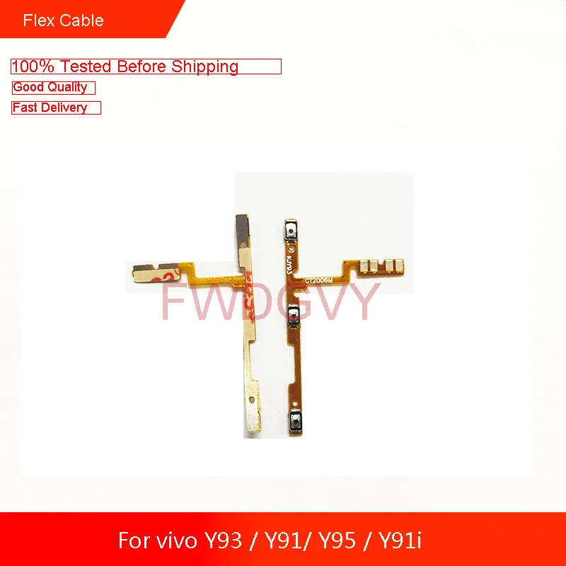 

Замена для Vivo Y91 / Y93 / Y95 / Y91i гибкий кабель питания и громкости кабель вкл/выкл Боковая кнопка переключателя звука с гибким кабелем запасных З...