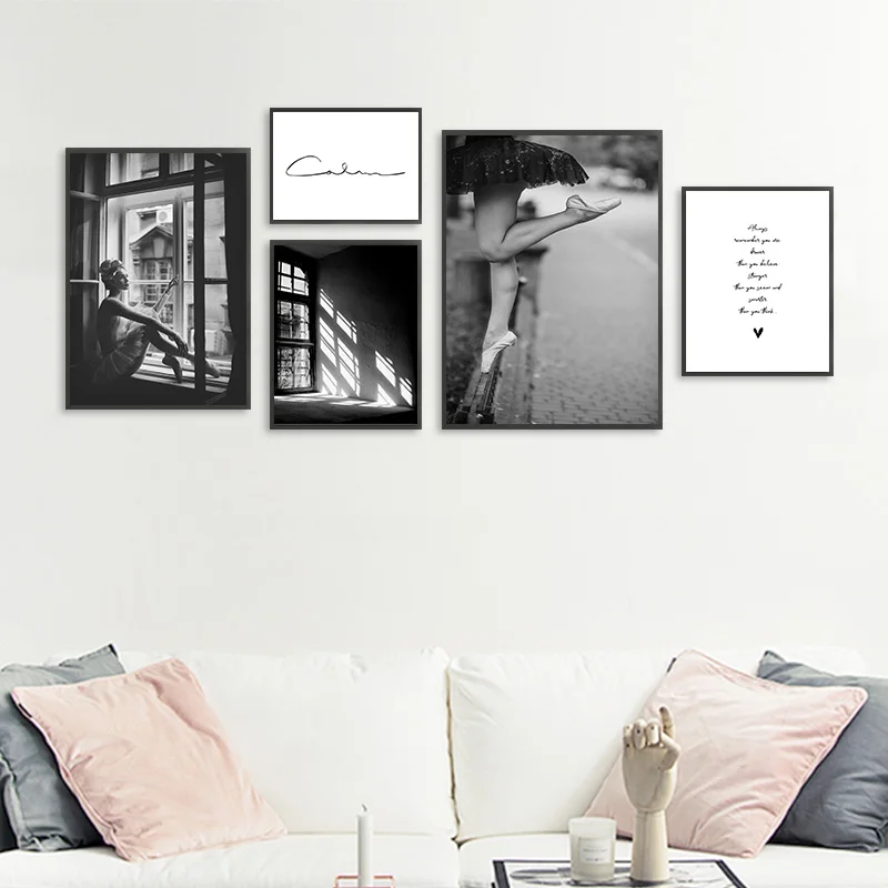 

Abstract Girl Canvas Fashion Poster Black White Wall Art Print Painting Nordic Decoration Picture Scandinavian Home Decor