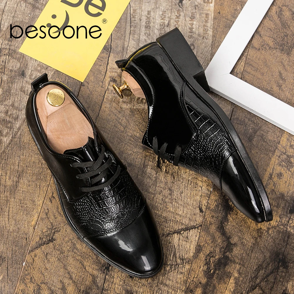 BESCONE/деловые мужские туфли в деловом стиле Новинка черные демисезонные Дерби на