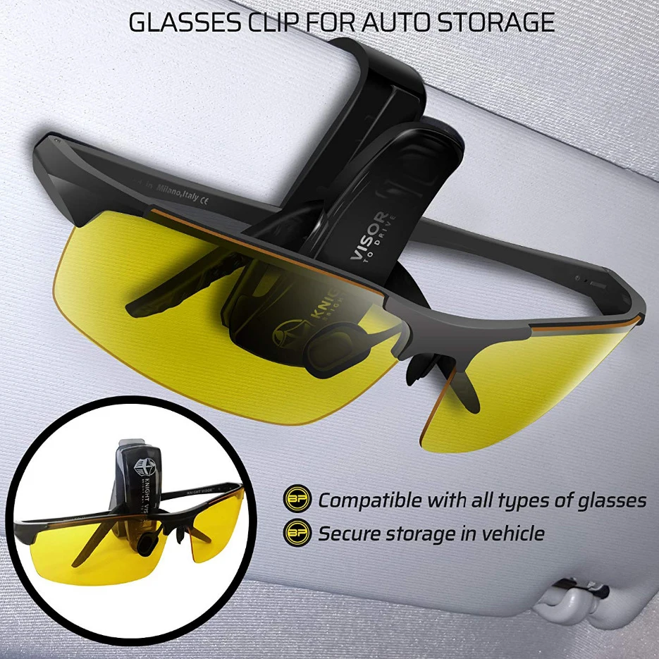 

Night Driving Glasses -Semi Polarized Yellow Tint Vision Anti Glare Lens UV400 Driver Unbreakable Metal Frame Sunglasses N001
