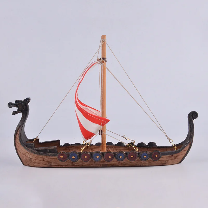 Viking longship Дракон сувенир-лодка резная Смола ремесло украшения дома Викинги кораблей Парусная модель игрушки подарки 25,5x17,5x5,5 см