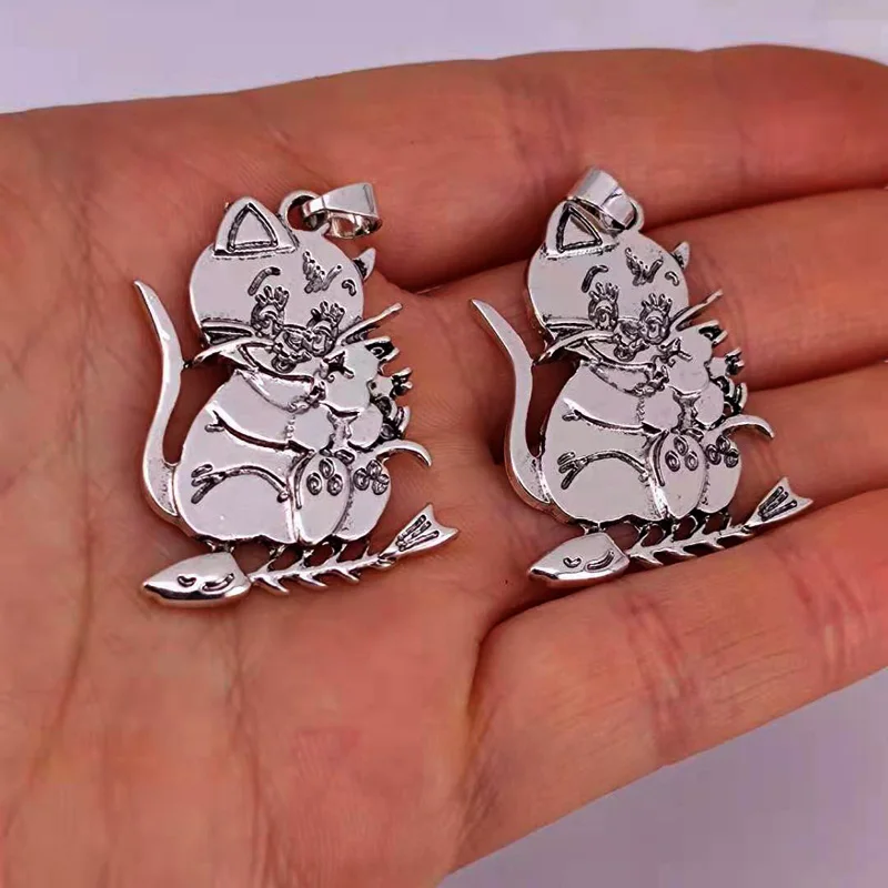 Hzew 5 шт. Китти Минни Маус и рыбы шипы Кулон Шарм cat Подвески для женщин мужчин