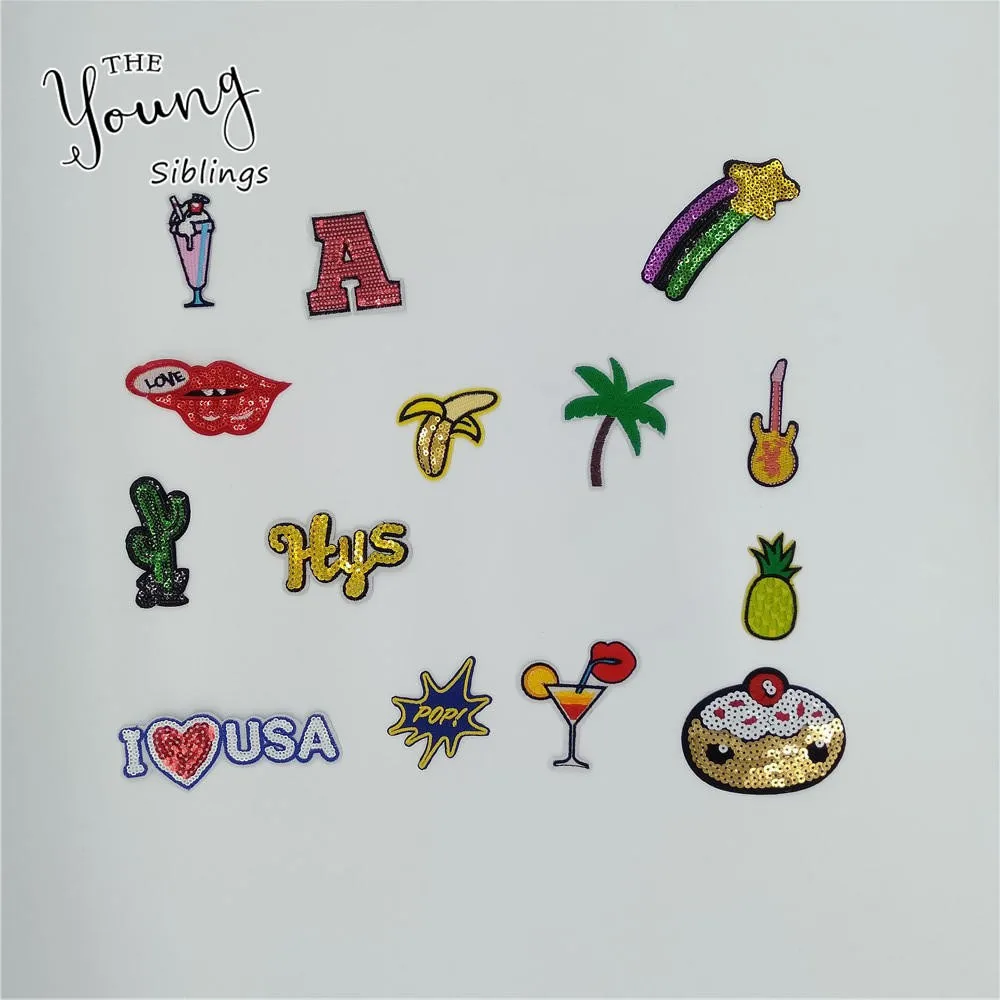 Модная детская мультяшная термоплавкая клейкая аппликация вышивка полосы