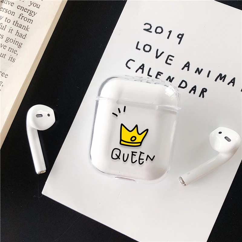 Мультфильм Микки Минни пара чехол для Airpods беспроводные наушники прозрачный защитный чехол для Apple Air Pods 1 2 Наушники