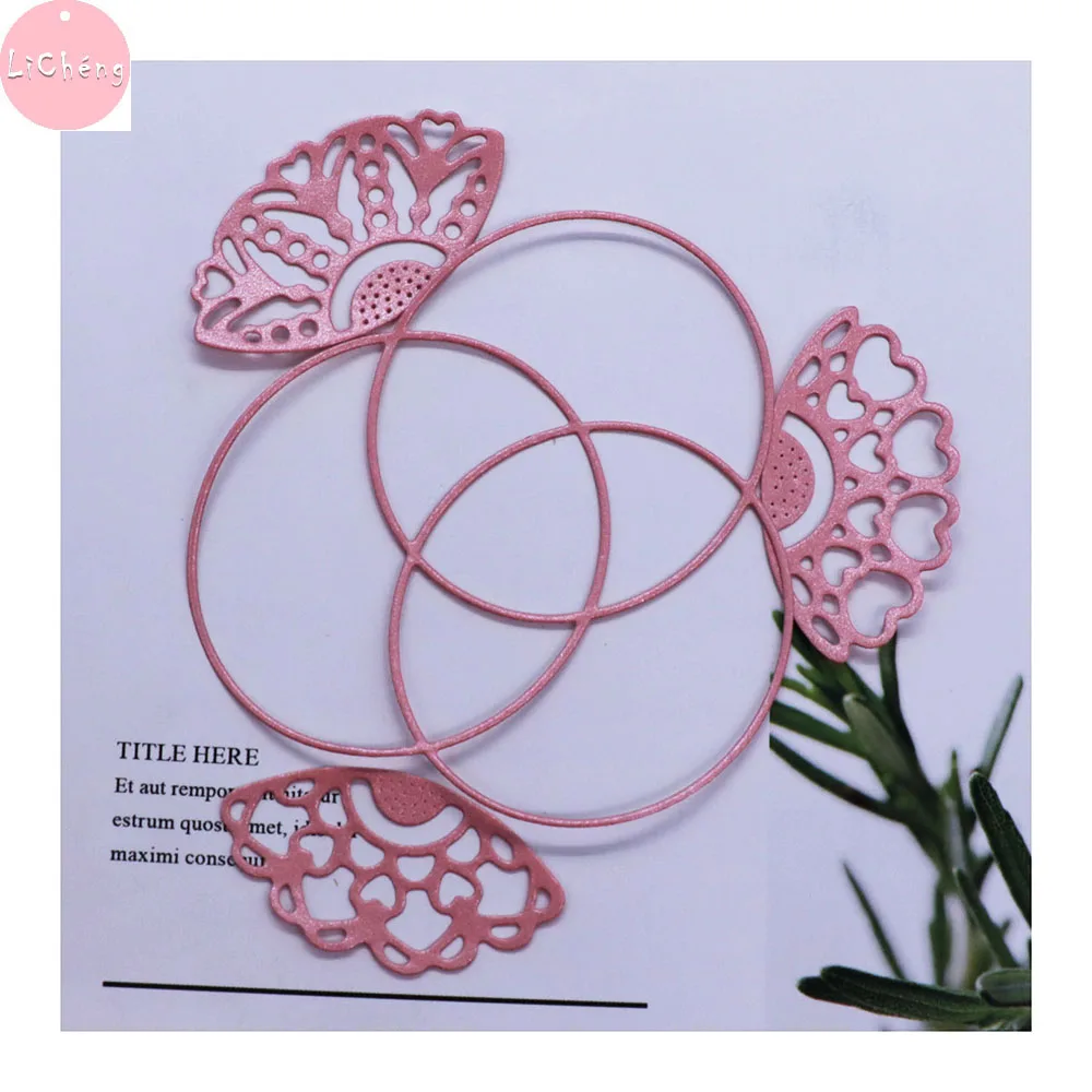 Круглый в форме цветка металлический Трафаретный вырубной штамп Скрапбукинг