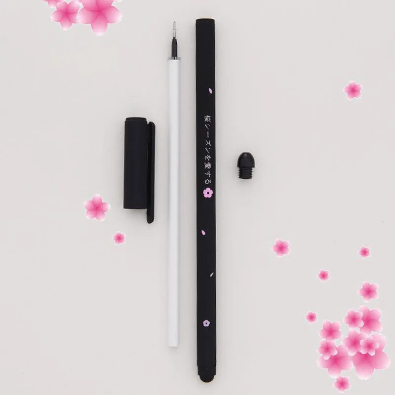 Lytwtw 1 штука, романтическая гелевая ручка Sakura, Ручка-роллер для школы, офиса, студенческие канцелярские принадлежности, черные чернила для ручки 0,38 мм