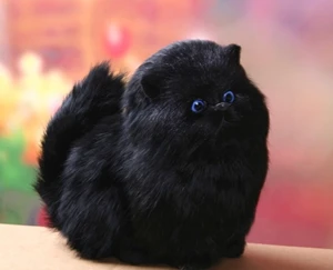 2 Настоящие Волосы кошки куклы Имитация животных игрушка кошки будет мяут детский питомец кошка плюшевые украшения-игрушки подарок на день рождения электронный питомец - Цвет: 2
