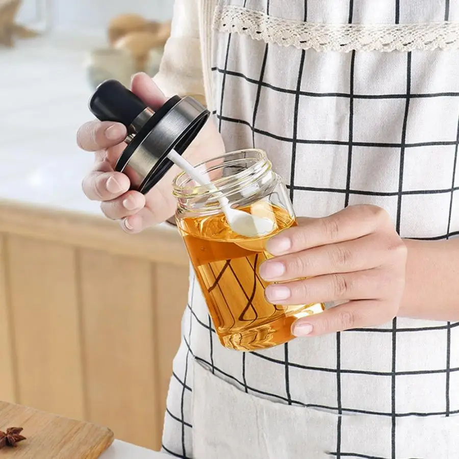 Банки для хранения пищевых продуктов прозрачная стеклянная приправа соль перец