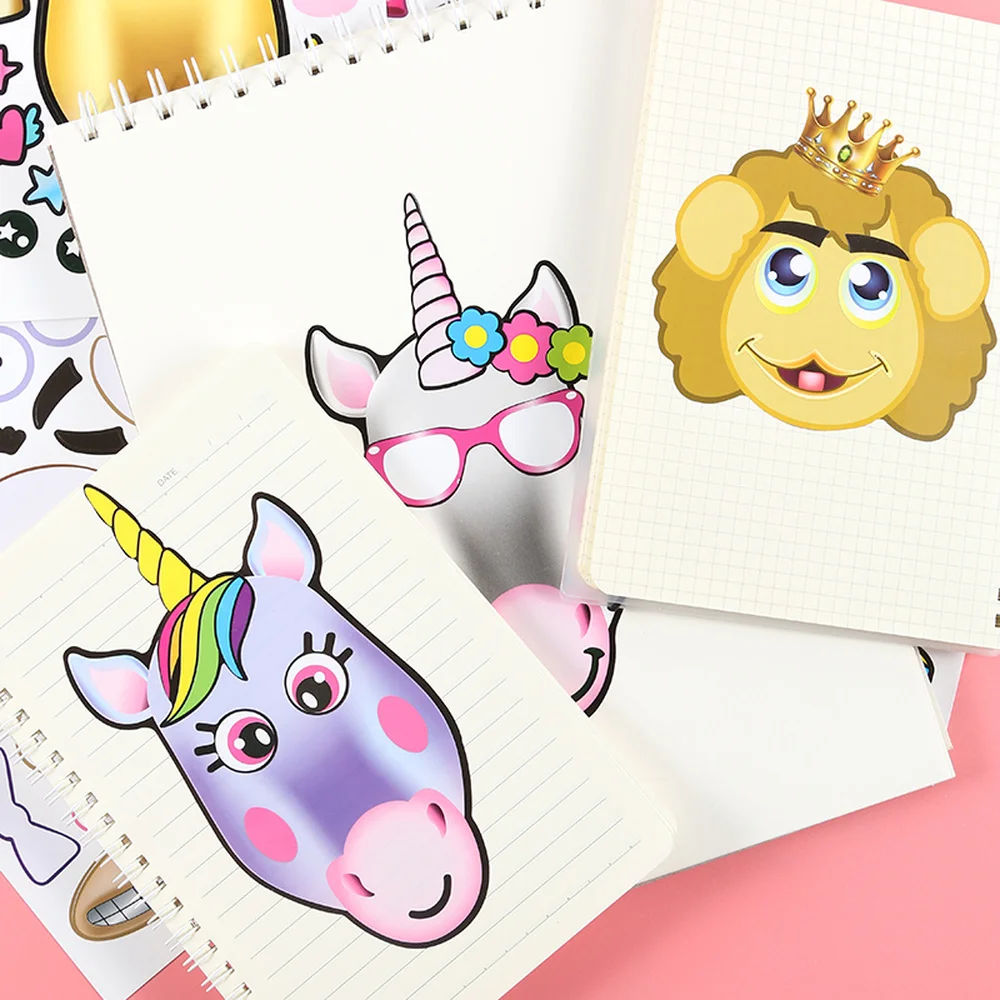 

4pcs/Set Personalized Creative Unicorn Stickers Children Intelligence Development Handmade DIY Sticker Toys