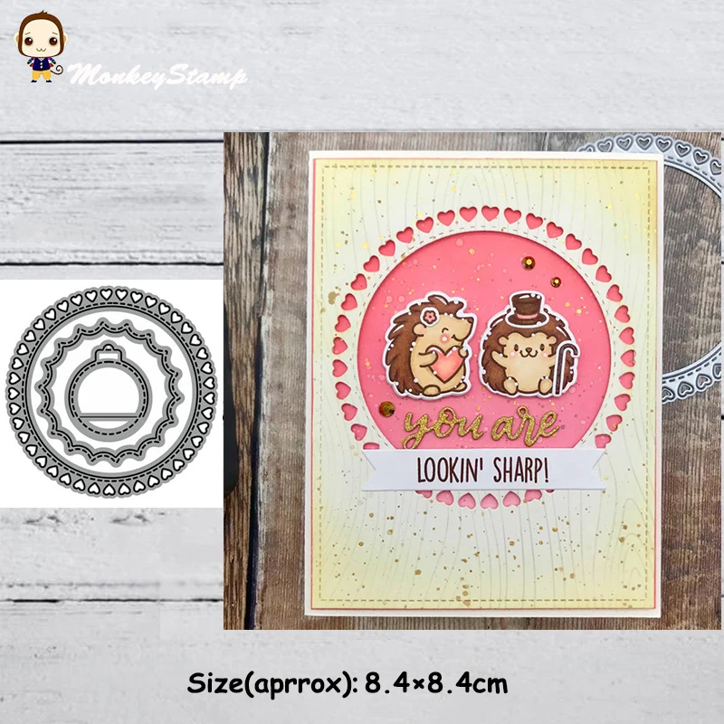 Обезьянка кольцо сердце металлические штампы трафареты для сделай сам