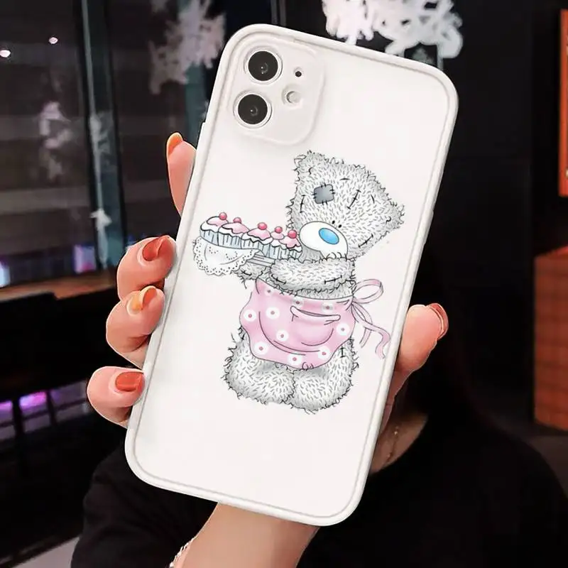

Tatty Teddy bear Cute doll Phone Cases matte transparent For iphone 7 8 11 12 plus mini x xs xr pro max cover