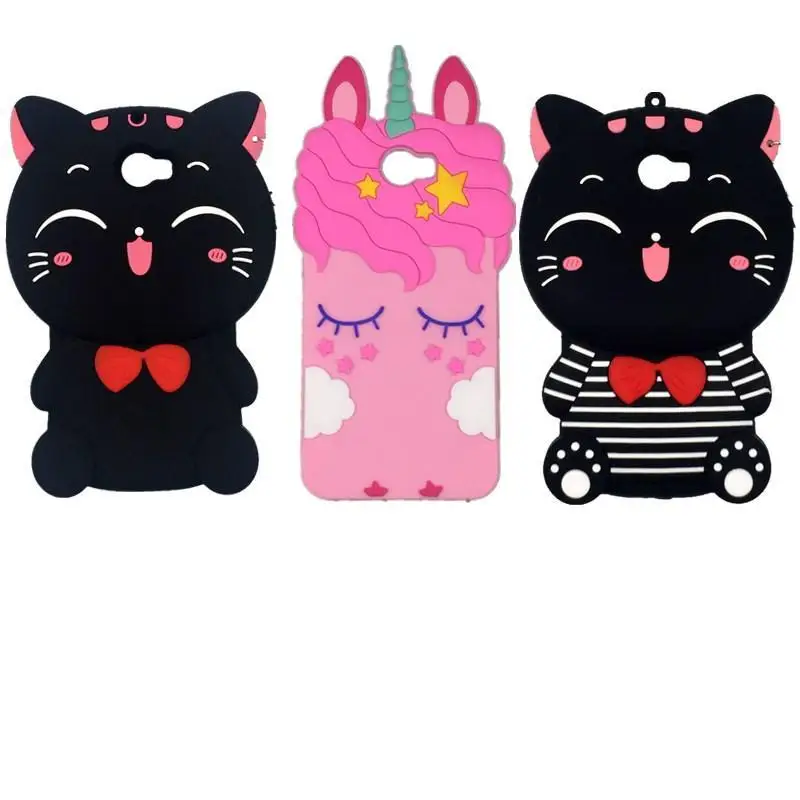 

3D Silicon Case for Huawei Honor 5A LYO-L21 5.0'' Russia Version Cupcake cat Unicorn Cartoon Cover for Huawei Y6 II 2 Compact