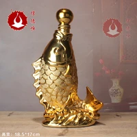 0 5kg jingdezhen ceramic frosted goldfish bead spitting ceramic sealed wine bottle wine jar and wine furnishings